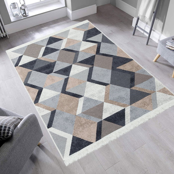 Conceptum Alfombra Ar 10 Beige, Black, White 160x230 cm Conceptum Alfombra Ar 10 Beige, Black, White 160x230 cm